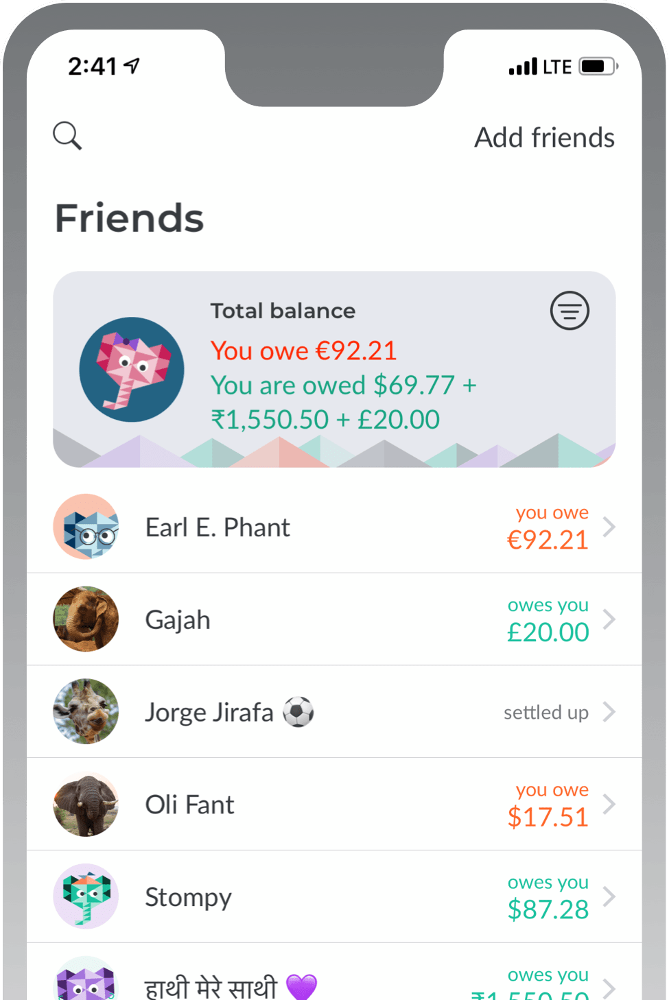 Split expenses with friends. Splitwise